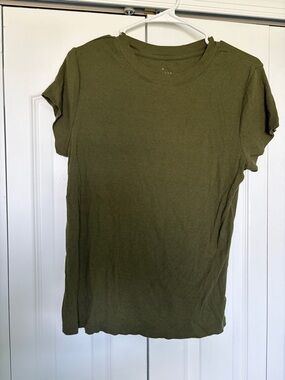 a new day Olive Crewneck Short Sleeve Tee